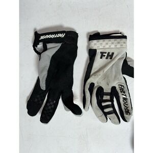 Fasthouse gloves youth‎ size medium black and white motocross